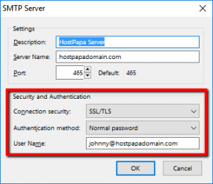 SMTP Authentication Setup in Thunderbird