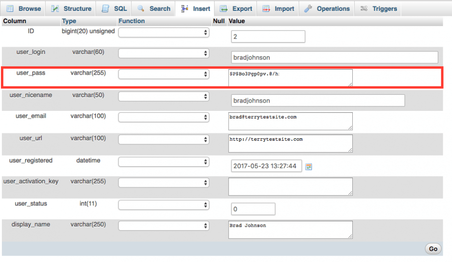 user-pass field