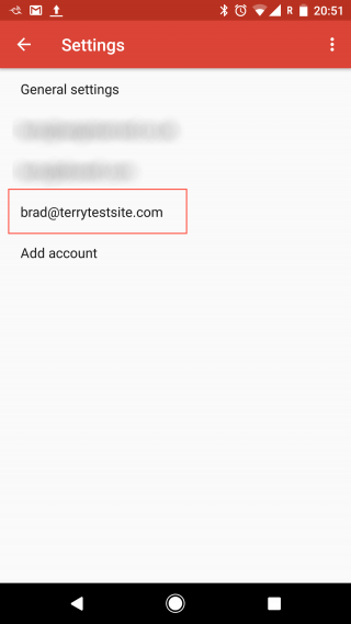 Select Email Account