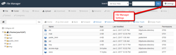 Create a .htaccess File Using File Manager