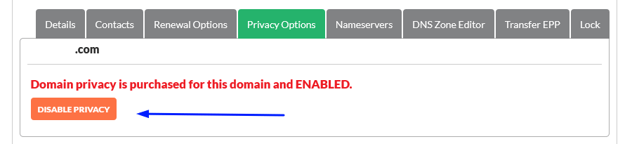 Request a domain transfer with HostPapa