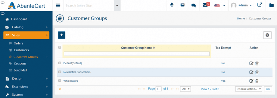 Customer Groups