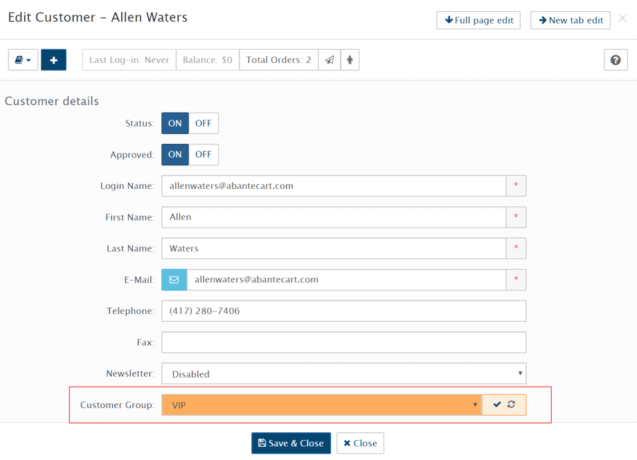 Assign group