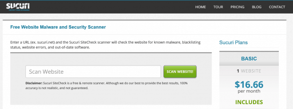 Sucuri scanner