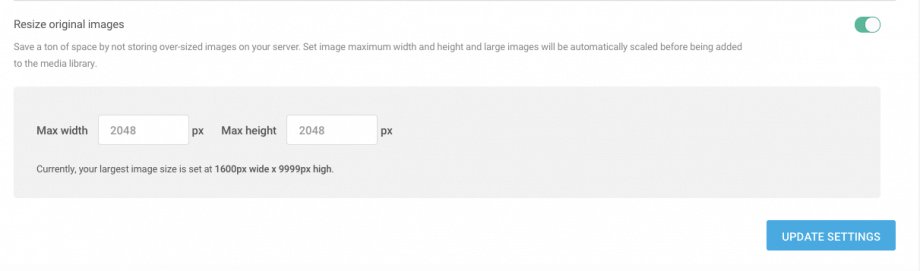 Maximum image dimensions