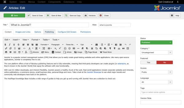 Article editor