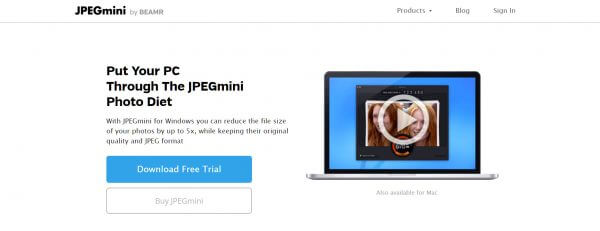 JPEGmini website