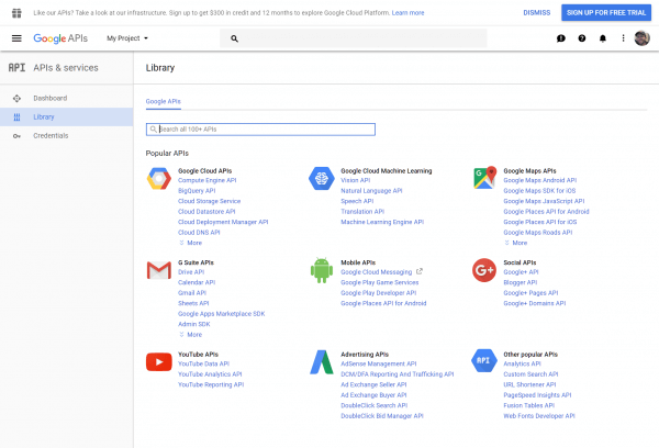 Google APIs site