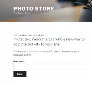 Password protected post