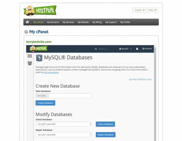 MySQL configuration