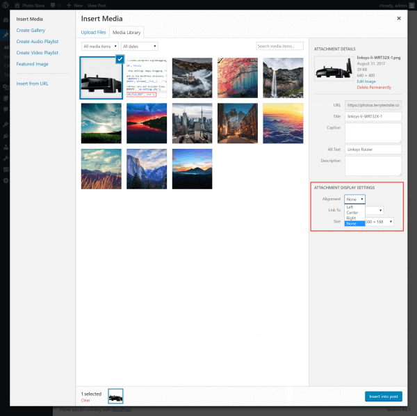 Attachment Display Settings