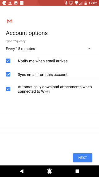 Email settings