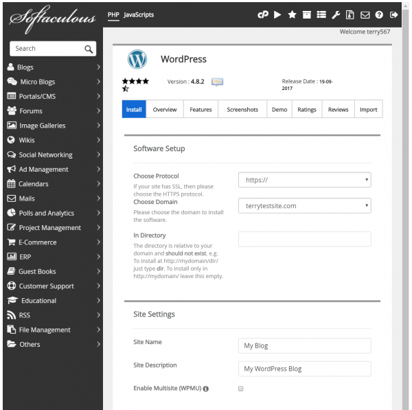 WordPress features