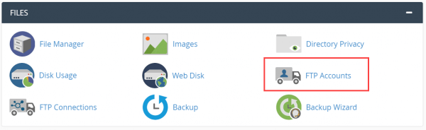 FTP Accounts in cPanel