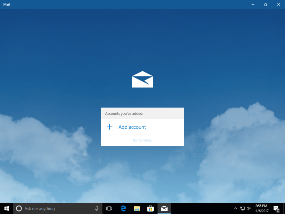 Windows Mail startup