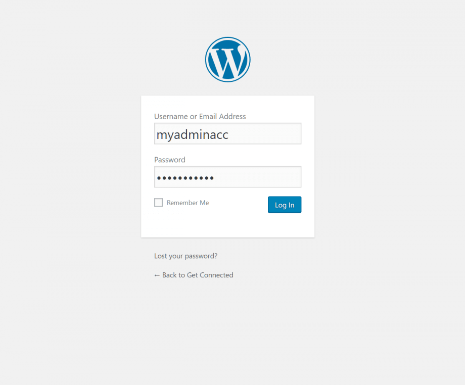 WordPress login