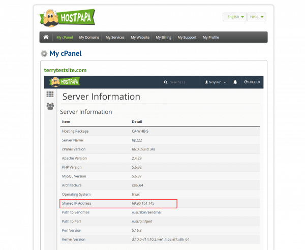 Server IP Address