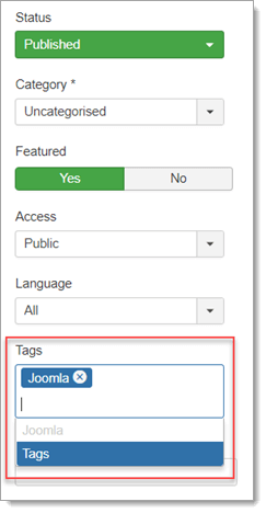 Create Joomla! Content Tag on the Fly