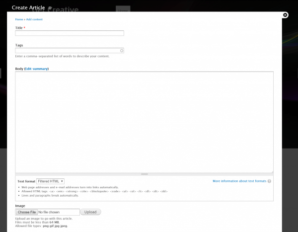 Drupal Article Editor
