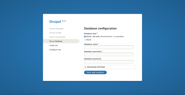 Database configuration