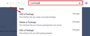 Add a package in WHM