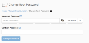 How to change your root password in WHM