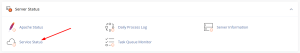 Service status in WHM