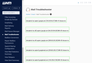 How to troubleshoot email in WHM