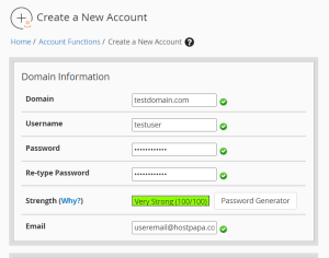 How to create a new user account in cPanel