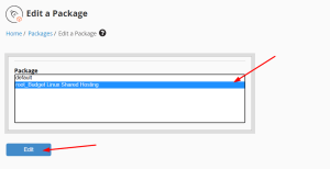 How to Edit a package with WHM