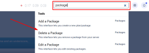 Delete a Package with WHM