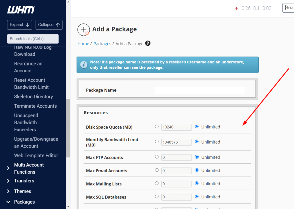 Managing your hosting packages in WHM | HostPapa