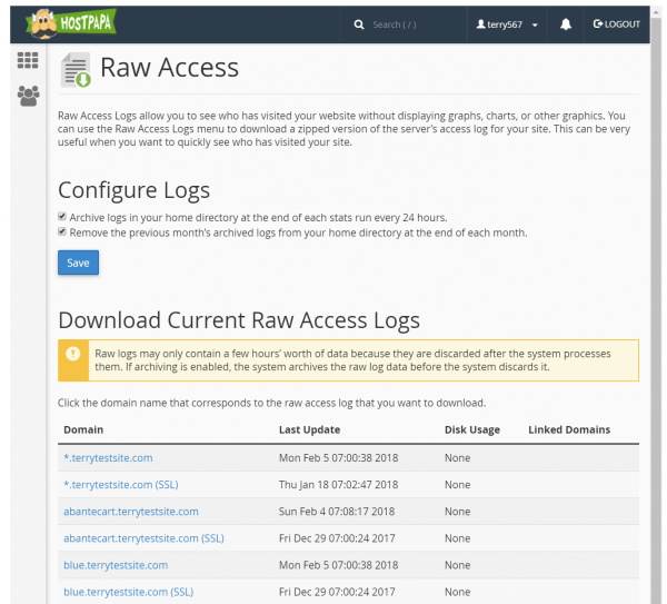 Raw Access Logs