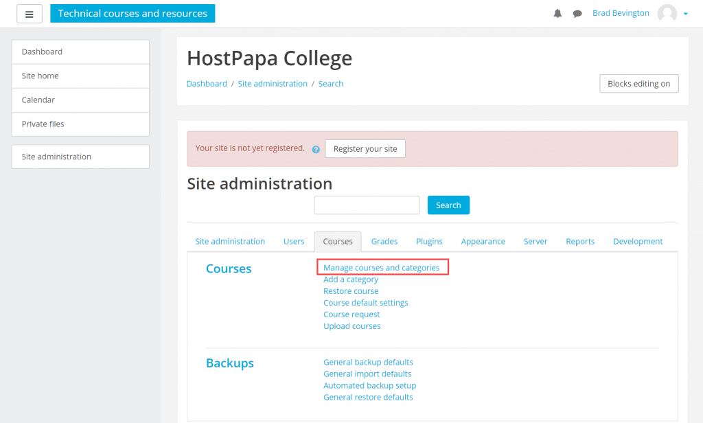 How to create a new course in Moodle 3