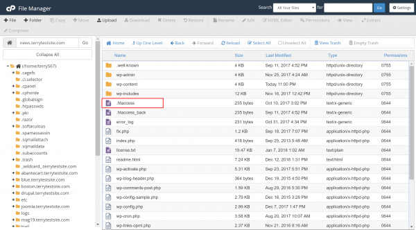 cPanel File Manager