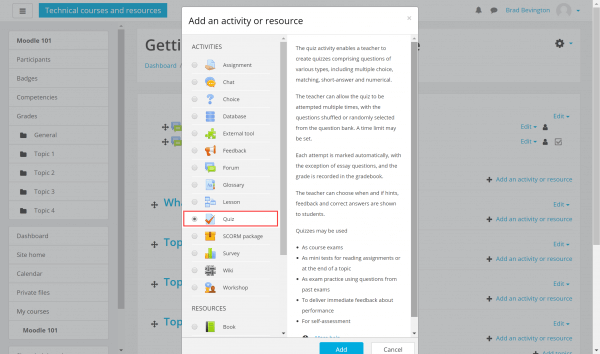 Quiz module