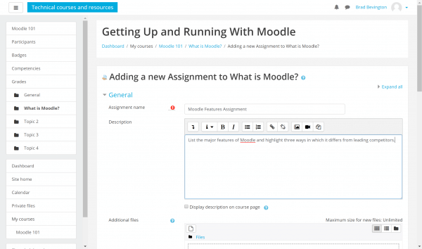 Assignment settings