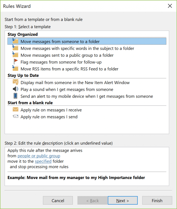 Rule templates