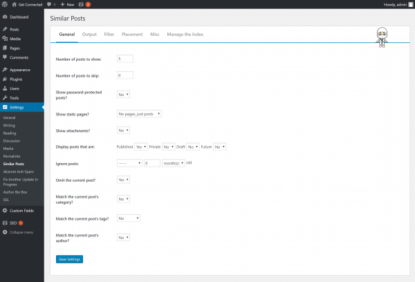 Plugin settings