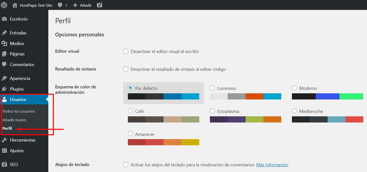 Wordpress dashboard 9