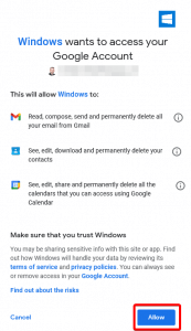 Be sure to have available disk space and install GCPW, the Google Credential Provider for Windows.