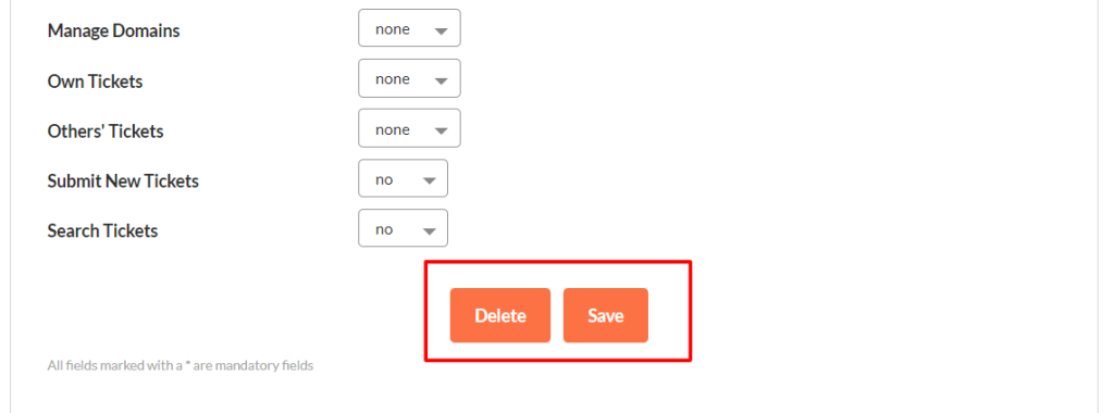 At the bottom of the form, you can Save after editing the needed information or click Delete to remove the user.