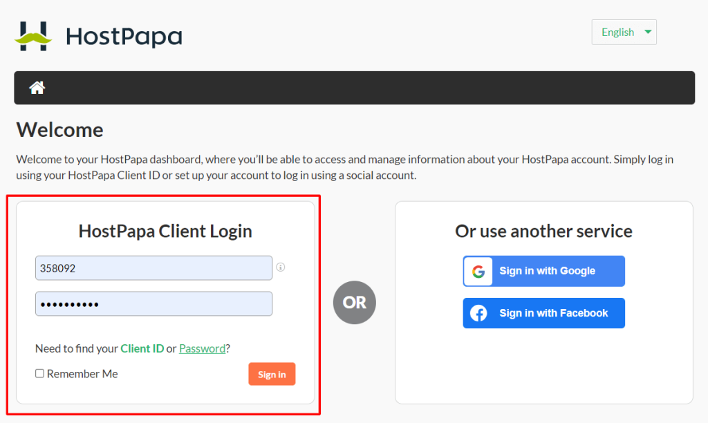 How to log in to your HostPapa Dashboard