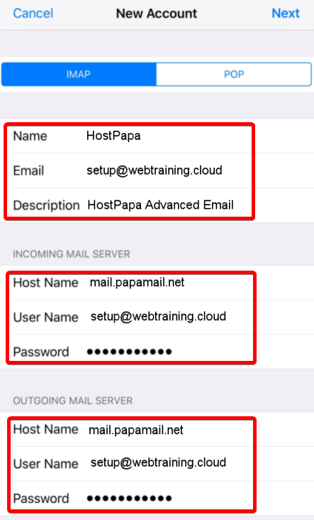 Adding your HostPapa email to your iPad and iPhone