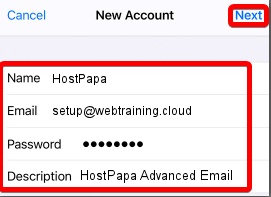 Adding your HostPapa email in your iPhone