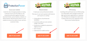 Add services to your HostPapa account