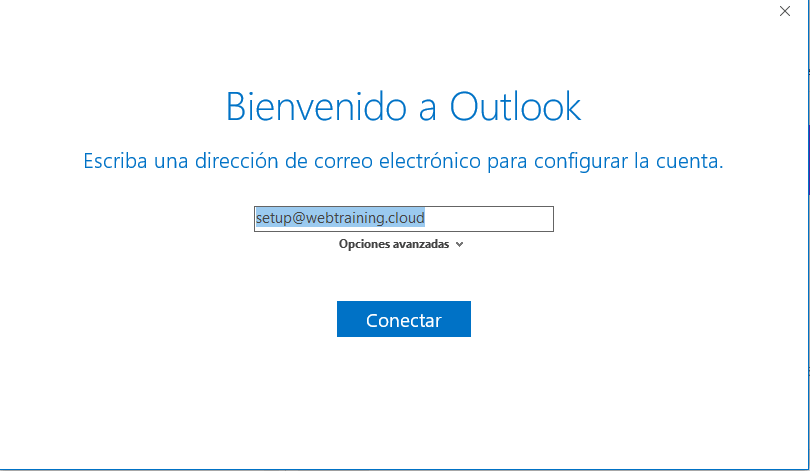 Cómo configurar el correo electrónico de cPanel en Outlook 2016 2