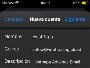 Cómo configurar un correo electrónico Básico o Avanzado de HostPapa en tu iPhone o iPad 9
