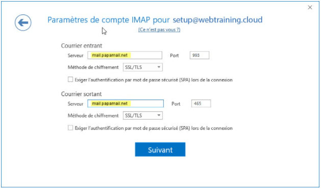 omment mettre en place la messagerie Google Workspace dans Outlook 2016 7