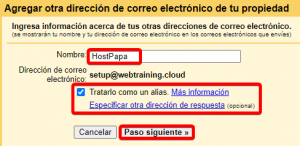 Cómo configurar tu correo electrónico Básico o Avanzado de HostPapa en Gmail (Webmail) 2